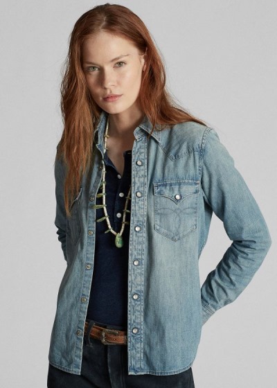 Camisa Ralph Lauren Denim Western Mulher 06813-XYUT